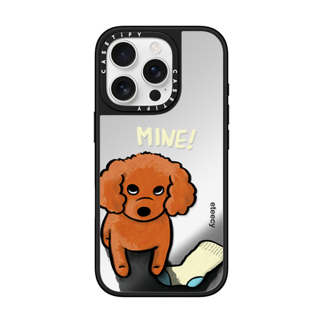 eteecy x CASETiFY iPhone 16 Pro Case Dog,Animal Silver on Black ミラーケース MagSafe対応 Mine! Back to School eteecy x CASETiFY iPhone 16 Pro Case Dog,Animal Silver on Black ミラーケース MagSafe対応 Mine! Back to School