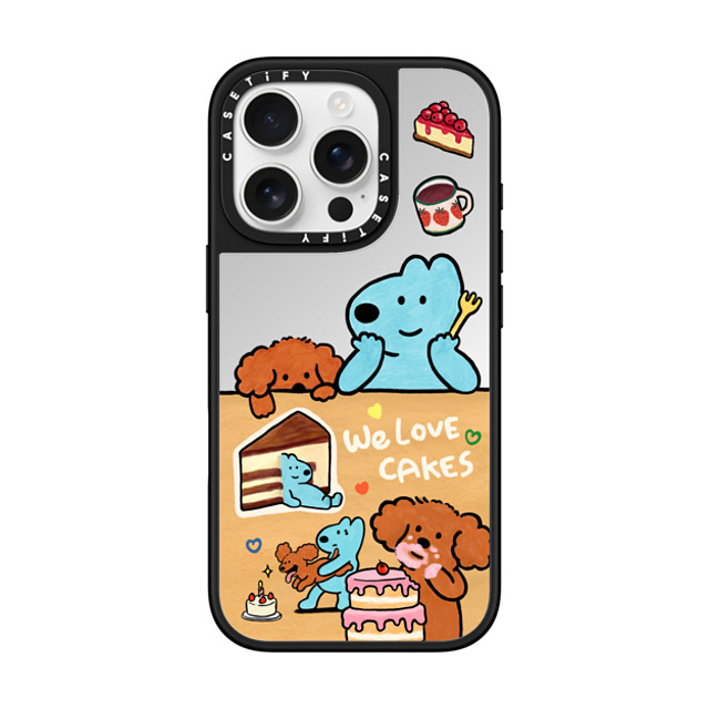 eteecy x CASETiFY iPhone 16 Pro Case Dog,Animal Silver on Black ミラーケース MagSafe対応 We love Cakes Mother's Day eteecy x CASETiFY iPhone 16 Pro Case Dog,Animal Silver on Black ミラーケース MagSafe対応 We love Cakes Mother's Day