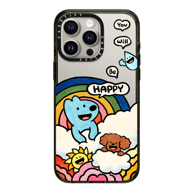 eteecy x CASETiFY iPhone 15 Pro Max ケース ブラック インパクトケース You will be happy