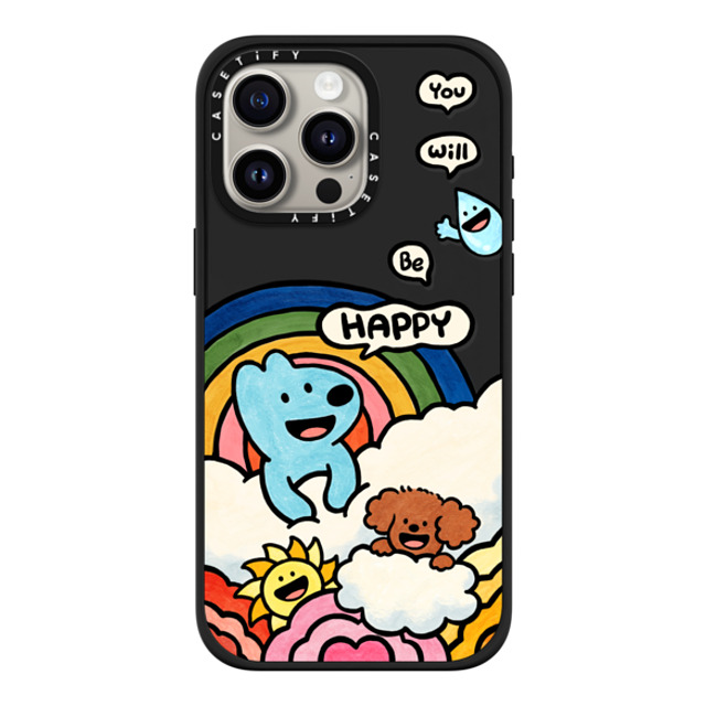 eteecy x CASETiFY iPhone 15 Pro Max ケース マットブラック インパクトケース MagSafe対応 You will be happy