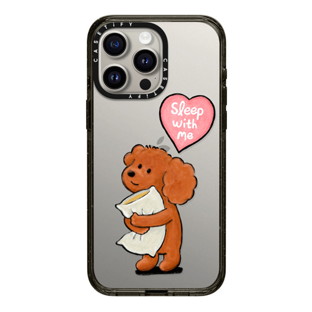 eteecy x CASETiFY iPhone 15 Pro Max ケース ブラック インパクトケース Sleep with me