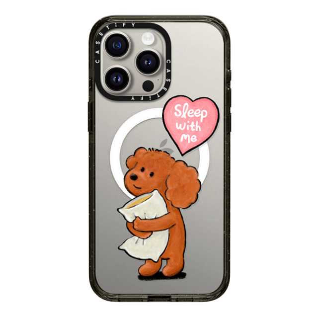 eteecy x CASETiFY iPhone 15 Pro Max ケース ブラック インパクトケース MagSafe対応 Sleep with me