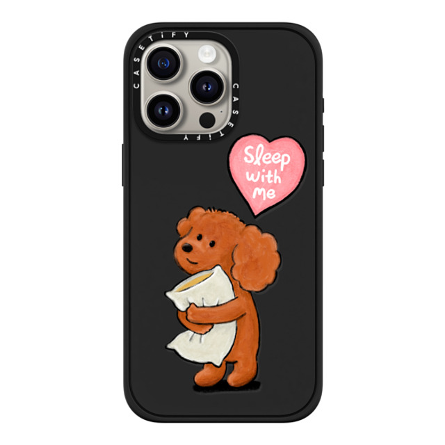 eteecy x CASETiFY iPhone 15 Pro Max ケース マットブラック インパクトケース MagSafe対応 Sleep with me