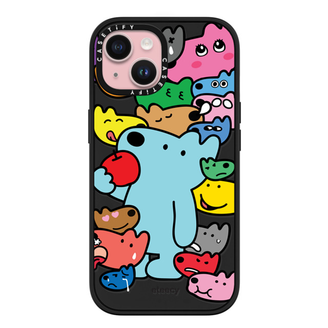 eteecy x CASETiFY iPhone 15 ケース マットブラック インパクトケース MagSafe対応 It is all me