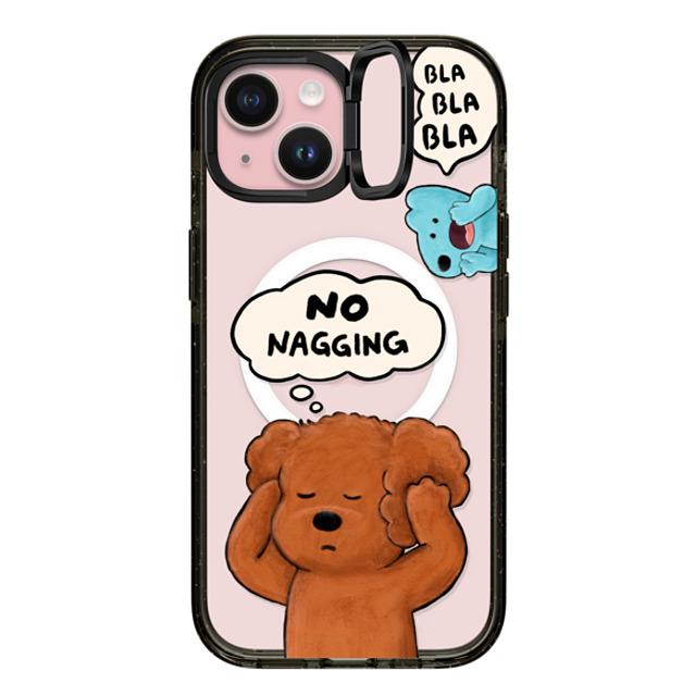 eteecy x CASETiFY iPhone 15 ケース Dog,Animal ブラック インパクトリングスタンドケース MagSafe対応 No nagging, Please Father's Day eteecy x CASETiFY iPhone 15 ケース Dog,Animal ブラック インパクトリングスタンドケース MagSafe対応 No nagging, Please Father's Day