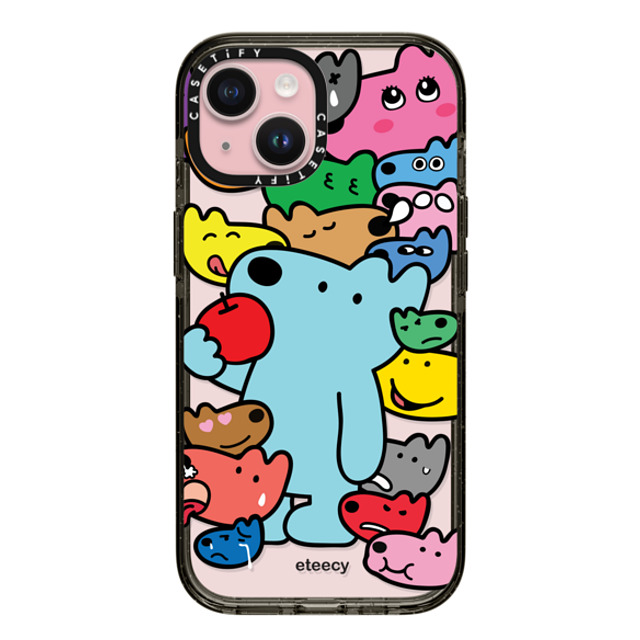 eteecy x CASETiFY iPhone 15 ケース ブラック インパクトケース It is all me