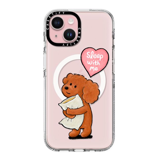 eteecy x CASETiFY iPhone 15 ケース クリア クリア ケース MagSafe対応 Sleep with me