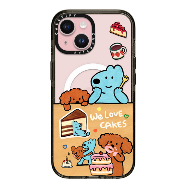 eteecy x CASETiFY iPhone 15 Case Dog,Animal Black Impact Case MagSafe Compatible We love Cakes Mother's Day eteecy x CASETiFY iPhone 15 Case Dog,Animal Black Impact Case MagSafe Compatible We love Cakes Mother's Day