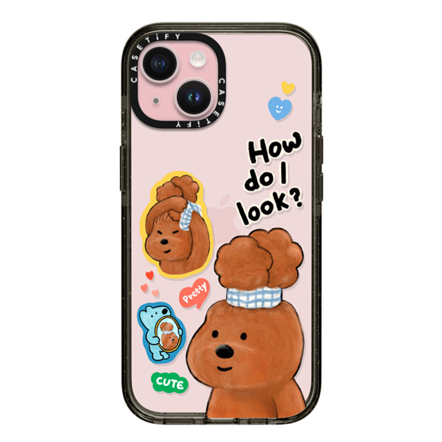 eteecy x CASETiFY iPhone 15 ケース ブラック インパクトケース How do I look