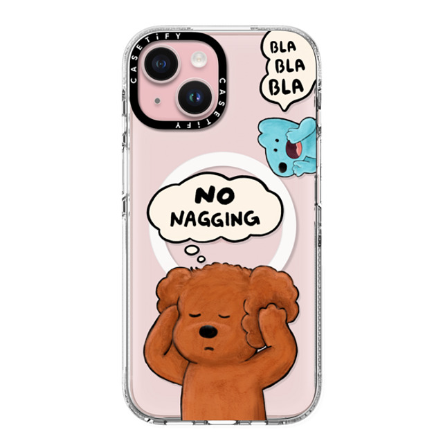 eteecy x CASETiFY iPhone 15 ケース クリア クリア ケース MagSafe対応 No nagging, Please