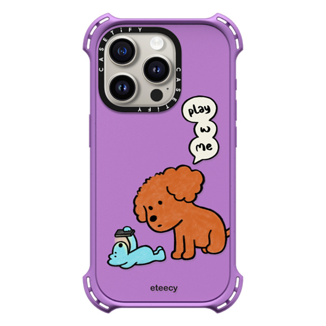 eteecy x CASETiFY iPhone 15 Pro ケース Matte Purple バウンスケース Play with me