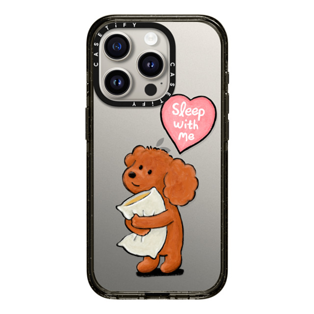 eteecy x CASETiFY iPhone 15 Pro ケース ブラック インパクトケース Sleep with me