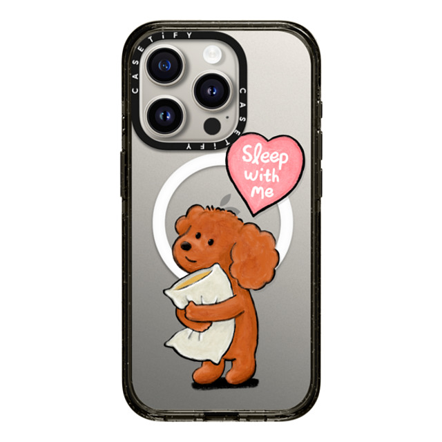 eteecy x CASETiFY iPhone 15 Pro ケース ブラック インパクトケース MagSafe対応 Sleep with me