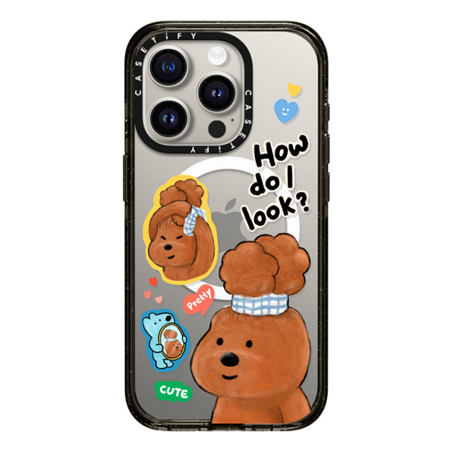 eteecy x CASETiFY iPhone 15 Pro ケース ブラック インパクトケース MagSafe対応 How do I look