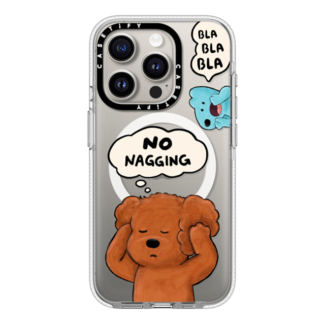 eteecy x CASETiFY iPhone 15 Pro ケース クリア クリア ケース MagSafe対応 No nagging, Please