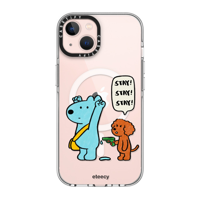 eteecy x CASETiFY iPhone 13 ケース クリア クリア ケース MagSafe対応 Stay with me