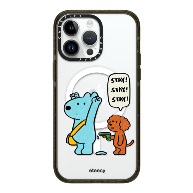 eteecy x CASETiFY iPhone 14 Pro Max ケース ブラック インパクトケース MagSafe対応 Stay with me