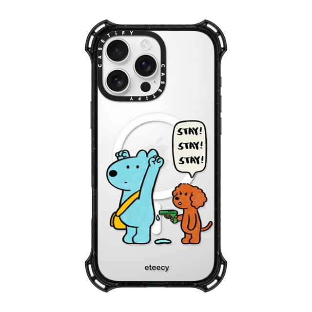 eteecy x CASETiFY iPhone 16 Pro Max ケース ブラック バウンスケース Stay with me