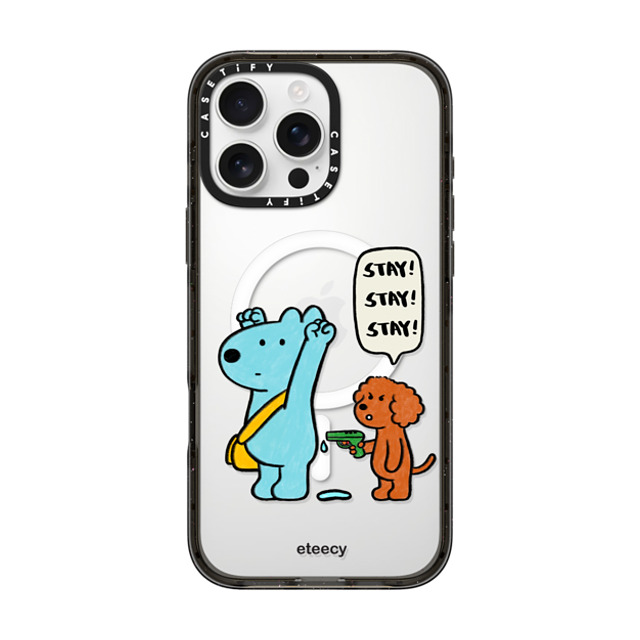 eteecy x CASETiFY iPhone 16 Pro Max ケース ブラック インパクトケース MagSafe対応 Stay with me