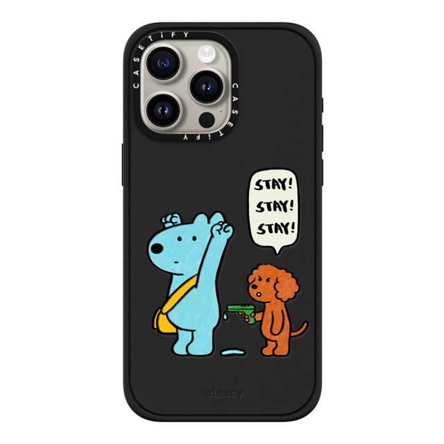 eteecy x CASETiFY iPhone 15 Pro Max ケース マットブラック インパクトケース MagSafe対応 Stay with me