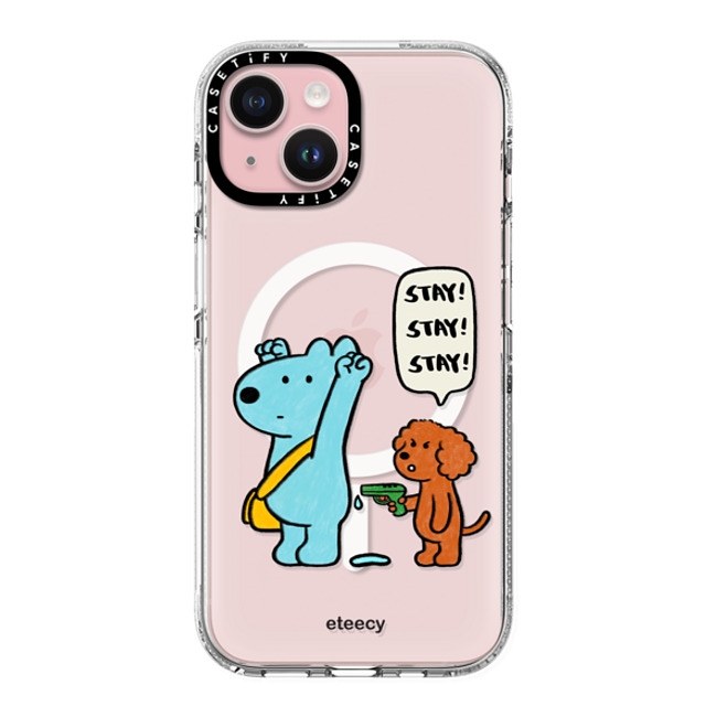 eteecy x CASETiFY iPhone 15 ケース クリア クリア ケース MagSafe対応 Stay with me