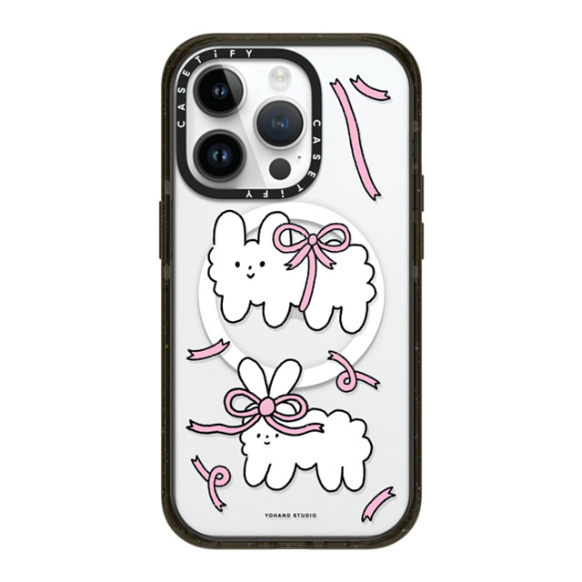 Yohand Studio x CASETiFY iPhone 14 Pro ケース ブラック インパクトケース MagSafe対応 Ribbon Dog Cloud