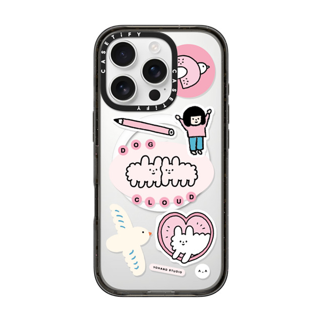 Yohand Studio x CASETiFY iPhone 16 Pro ケース ブラック インパクトケース MagSafe対応 My Design #4 Yohand Studio x CASETiFY iPhone 16 Pro ケース ブラック インパクトケース MagSafe対応 My Design #4