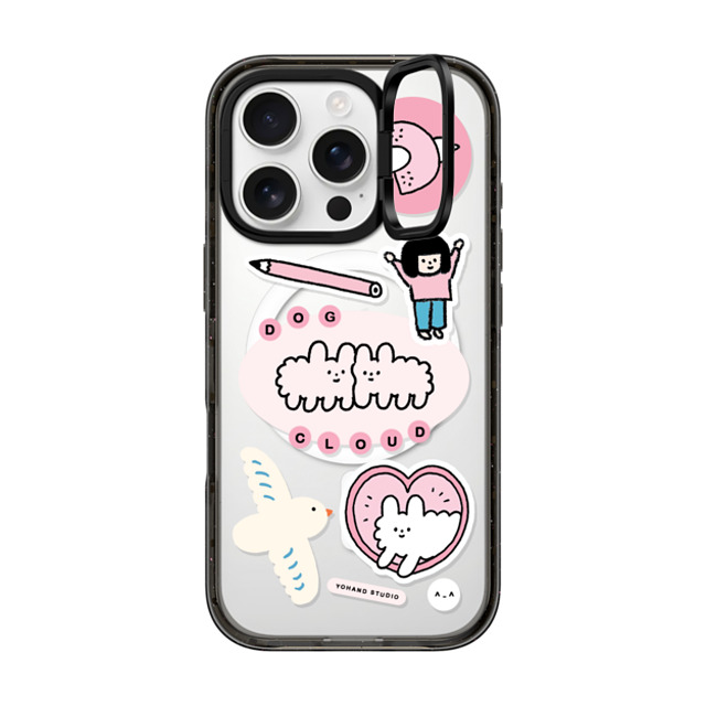 Yohand Studio x CASETiFY iPhone 16 Pro Case Black インパクトリングスタンドケース MagSafe対応 My Design #4 Mother's Day Yohand Studio x CASETiFY iPhone 16 Pro Case Black インパクトリングスタンドケース MagSafe対応 My Design #4 Mother's Day