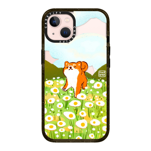 Pikarar x CASETiFY iPhone 13 ケース ブラック インパクトケース MagSafe対応 Egg Field by PIKARAR