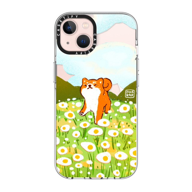 Pikarar x CASETiFY iPhone 13 ケース クリア クリア ケース MagSafe対応 Egg Field by PIKARAR