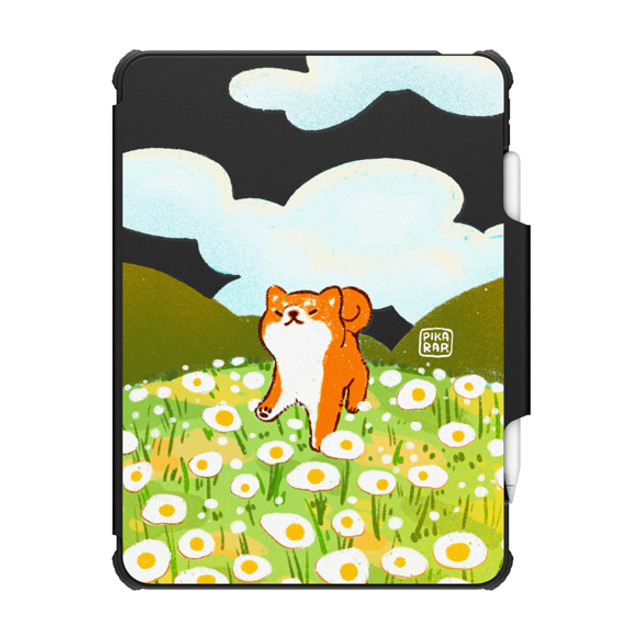 Pikarar x CASETiFY iPad Air (第4/5世代) dog,Animal ブラック インパクト フォリオ ケース Egg Field by PIKARAR Father's Day Pikarar x CASETiFY iPad Air (第4/5世代) dog,Animal ブラック インパクト フォリオ ケース Egg Field by PIKARAR Father's Day
