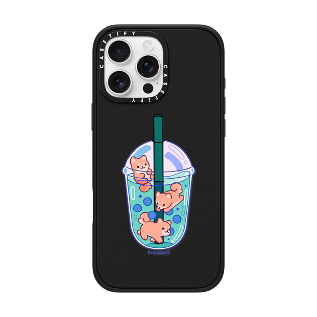 Pikarar x CASETiFY iPhone 16 Pro Max Case Dog,Cartoon Matte Black Impact Case MagSafe Compatible Tan Boba by PIKARAR Father's Day Pikarar x CASETiFY iPhone 16 Pro Max Case Dog,Cartoon Matte Black Impact Case MagSafe Compatible Tan Boba by PIKARAR Father's Day