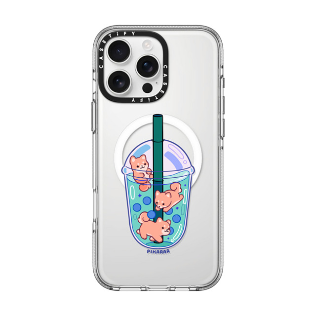 Pikarar x CASETiFY iPhone 16 Pro Max Case Dog,Cartoon Clear Clear Case MagSafe Compatible Tan Boba by PIKARAR Father's Day Pikarar x CASETiFY iPhone 16 Pro Max Case Dog,Cartoon Clear Clear Case MagSafe Compatible Tan Boba by PIKARAR Father's Day