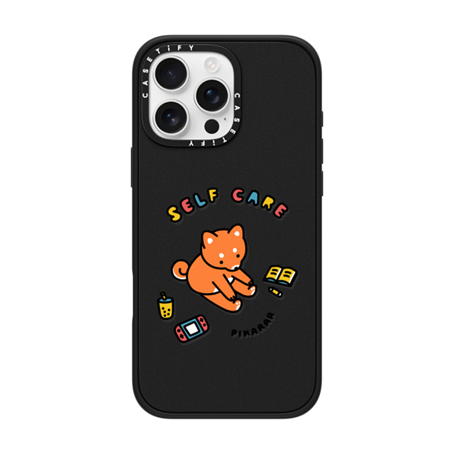 Pikarar x CASETiFY iPhone 16 Pro Max Case Dog,Cartoon Matte Black Impact Case MagSafe Compatible Self Care by PIKARAR Father's Day Pikarar x CASETiFY iPhone 16 Pro Max Case Dog,Cartoon Matte Black Impact Case MagSafe Compatible Self Care by PIKARAR Father's Day