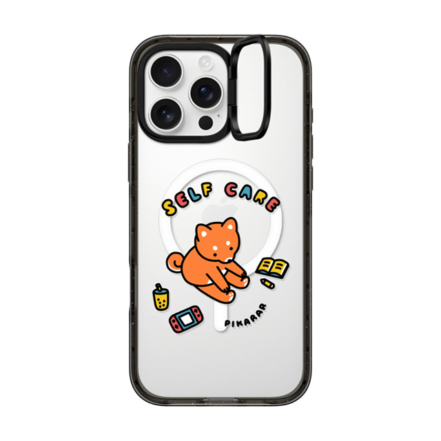 Pikarar x CASETiFY iPhone 16 Pro Max ケース Dog,Cartoon ブラック インパクトリングスタンドケース MagSafe対応 Self Care by PIKARAR Father's Day Pikarar x CASETiFY iPhone 16 Pro Max ケース Dog,Cartoon ブラック インパクトリングスタンドケース MagSafe対応 Self Care by PIKARAR Father's Day