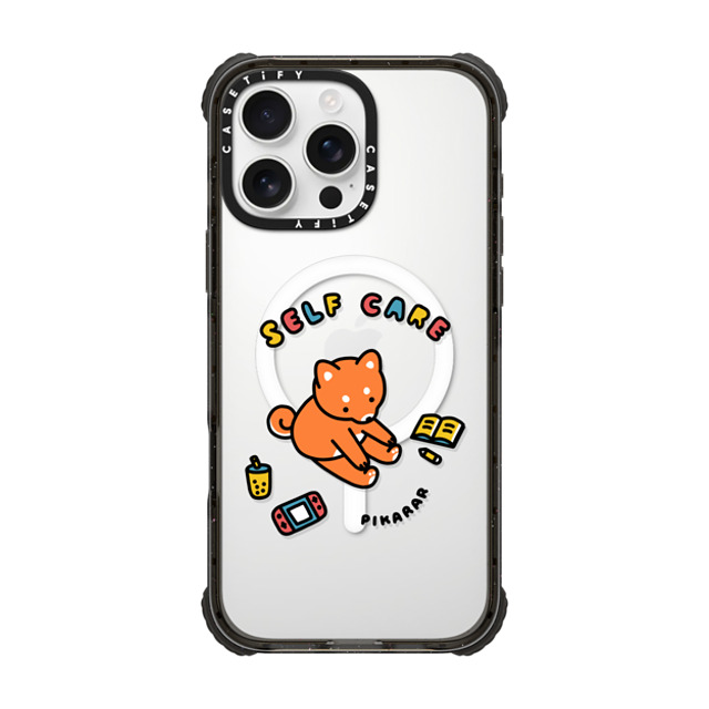 Pikarar x CASETiFY iPhone 16 Pro Max ケース Dog,Cartoon ブラック ウルトラ インパクトケース MagSafe 対応 Self Care by PIKARAR Father's Day Pikarar x CASETiFY iPhone 16 Pro Max ケース Dog,Cartoon ブラック ウルトラ インパクトケース MagSafe 対応 Self Care by PIKARAR Father's Day