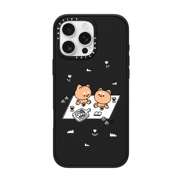 Pikarar x CASETiFY iPhone 16 Pro Max ケース マットブラック インパクトケース MagSafe対応 Picnic With You