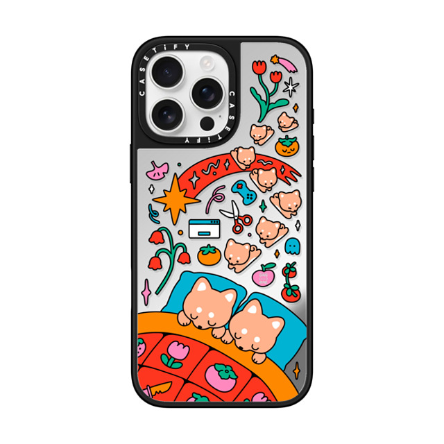 Pikarar x CASETiFY iPhone 16 Pro Max ケース Silver on Black ミラーケース MagSafe対応 Dreaming