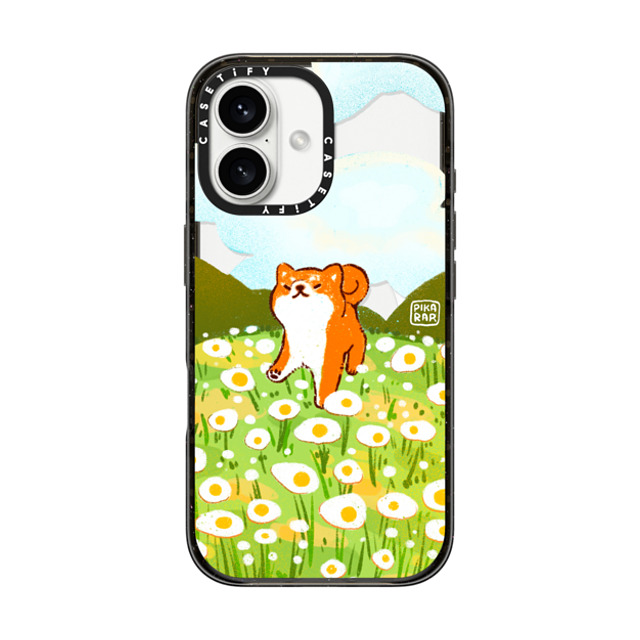 Pikarar x CASETiFY iPhone 16 ケース ブラック インパクトケース MagSafe対応 Egg Field by PIKARAR