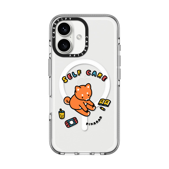Pikarar x CASETiFY iPhone 16 Case Dog,Cartoon Clear Clear Case MagSafe Compatible Self Care by PIKARAR Father's Day Pikarar x CASETiFY iPhone 16 Case Dog,Cartoon Clear Clear Case MagSafe Compatible Self Care by PIKARAR Father's Day