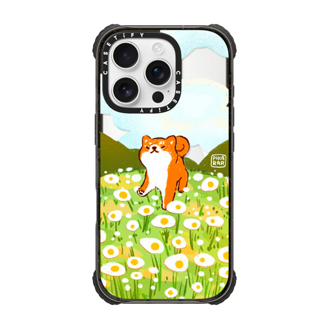 Pikarar x CASETiFY iPhone 16 Pro ケース Floral,Dog ブラック ウルトラ インパクトケース MagSafe 対応 Egg Field by PIKARAR Father's Day Pikarar x CASETiFY iPhone 16 Pro ケース Floral,Dog ブラック ウルトラ インパクトケース MagSafe 対応 Egg Field by PIKARAR Father's Day