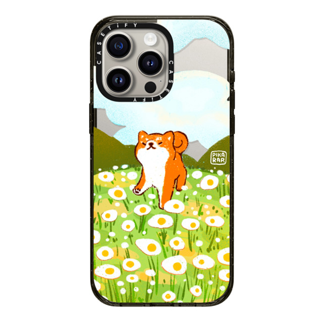 Pikarar x CASETiFY iPhone 15 Pro Max ケース ブラック インパクトケース Egg Field by PIKARAR