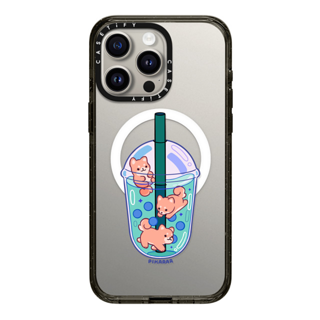 Pikarar x CASETiFY iPhone 15 Pro Max Case Dog,Cartoon Black Impact Case MagSafe Compatible Tan Boba by PIKARAR Father's Day Pikarar x CASETiFY iPhone 15 Pro Max Case Dog,Cartoon Black Impact Case MagSafe Compatible Tan Boba by PIKARAR Father's Day