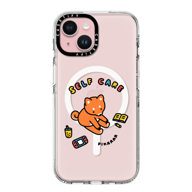 Pikarar x CASETiFY iPhone 15 Case Dog,Cartoon Clear Clear Case MagSafe Compatible Self Care by PIKARAR Father's Day Pikarar x CASETiFY iPhone 15 Case Dog,Cartoon Clear Clear Case MagSafe Compatible Self Care by PIKARAR Father's Day