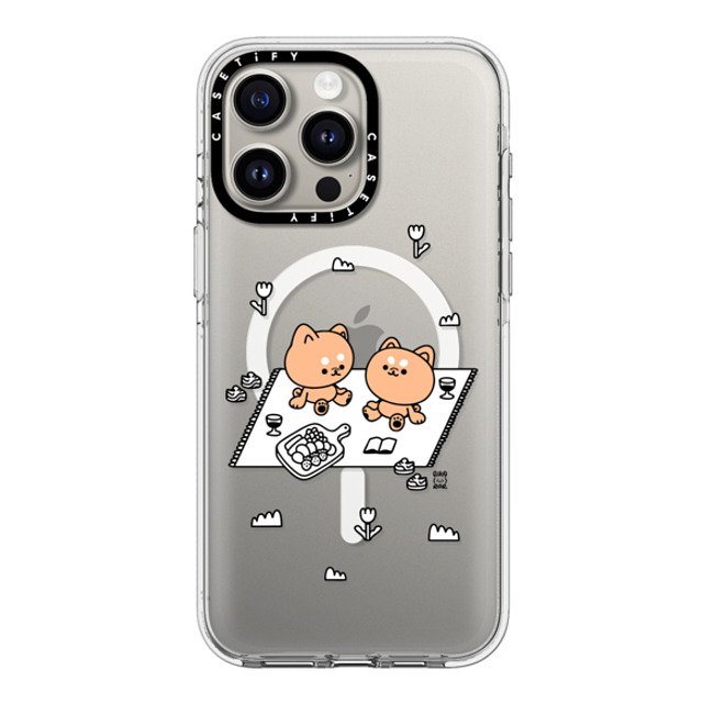 Pikarar x CASETiFY iPhone 15 Pro Max ケース クリア クリア ケース MagSafe対応 Picnic With You