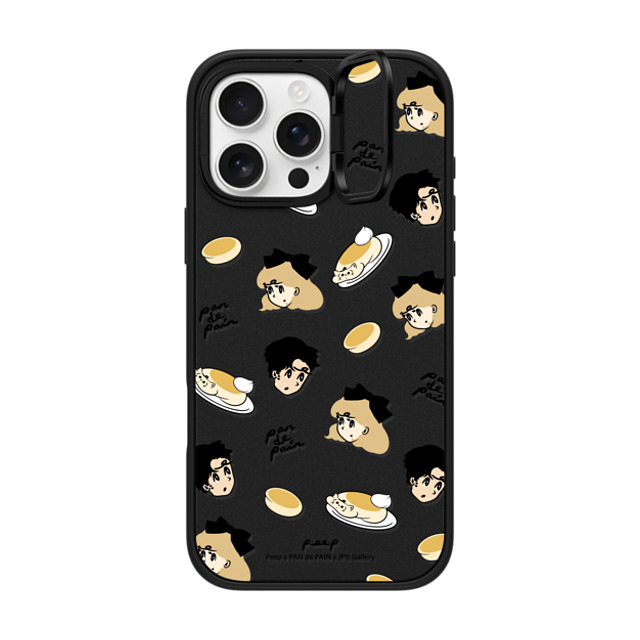 CASETiFY iPhone 16 Pro Max ケース マットブラック インパクトリングスタンドケース MagSafe対応 pancake community peep x pandepain x jps gallery