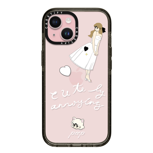 CASETiFY iPhone 15 ケース ブラック インパクトケース cute & annoying peep x jps gallery