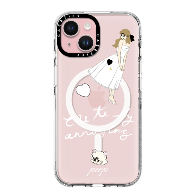 CASETiFY iPhone 15 ケース クリア クリア ケース MagSafe対応 cute & annoying peep x jps gallery
