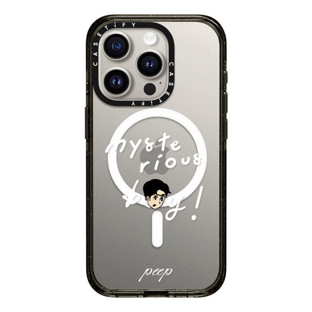 CASETiFY iPhone 15 Pro ケース ブラック インパクトケース MagSafe対応 mysterious BOY peep x jps gallery