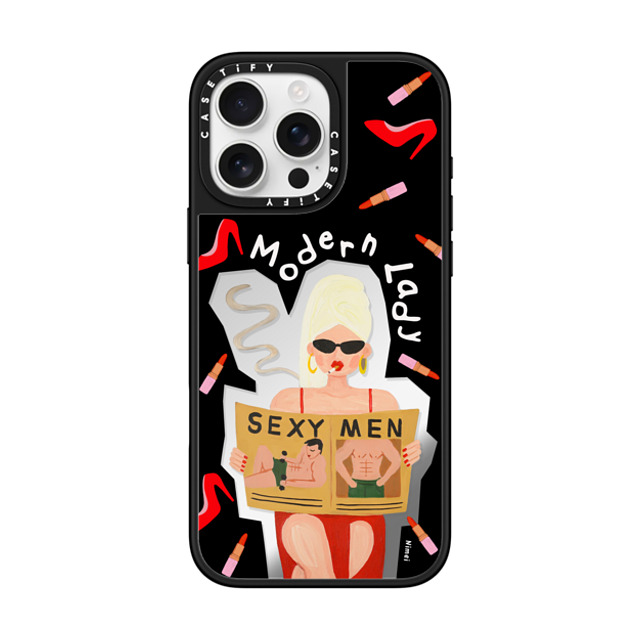CASETiFY iPhone 16 Pro Max Case Silver on Black ミラーケース MagSafe対応 Modern Lady åå…ƒ 尼羞 Back to School CASETiFY iPhone 16 Pro Max Case Silver on Black ミラーケース MagSafe対応 Modern Lady åå…ƒ 尼羞 Back to School